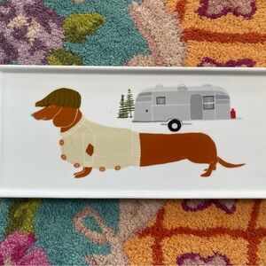 West Elm + Claudia Pearson Dachshund in a Sweater Ceramic Tray